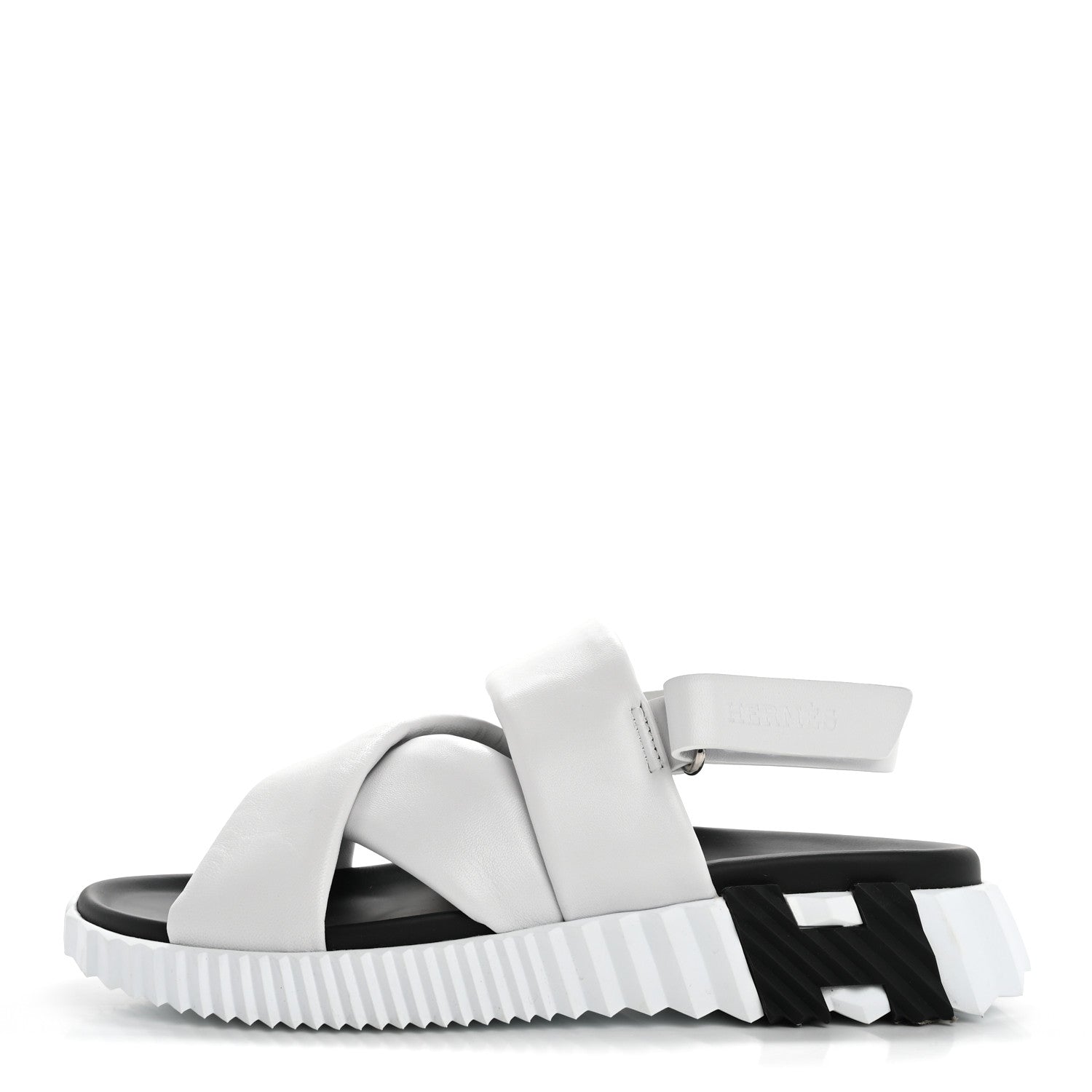 Hermes Calfskin Goatskin Electric Sandals 39 White 1 of 9