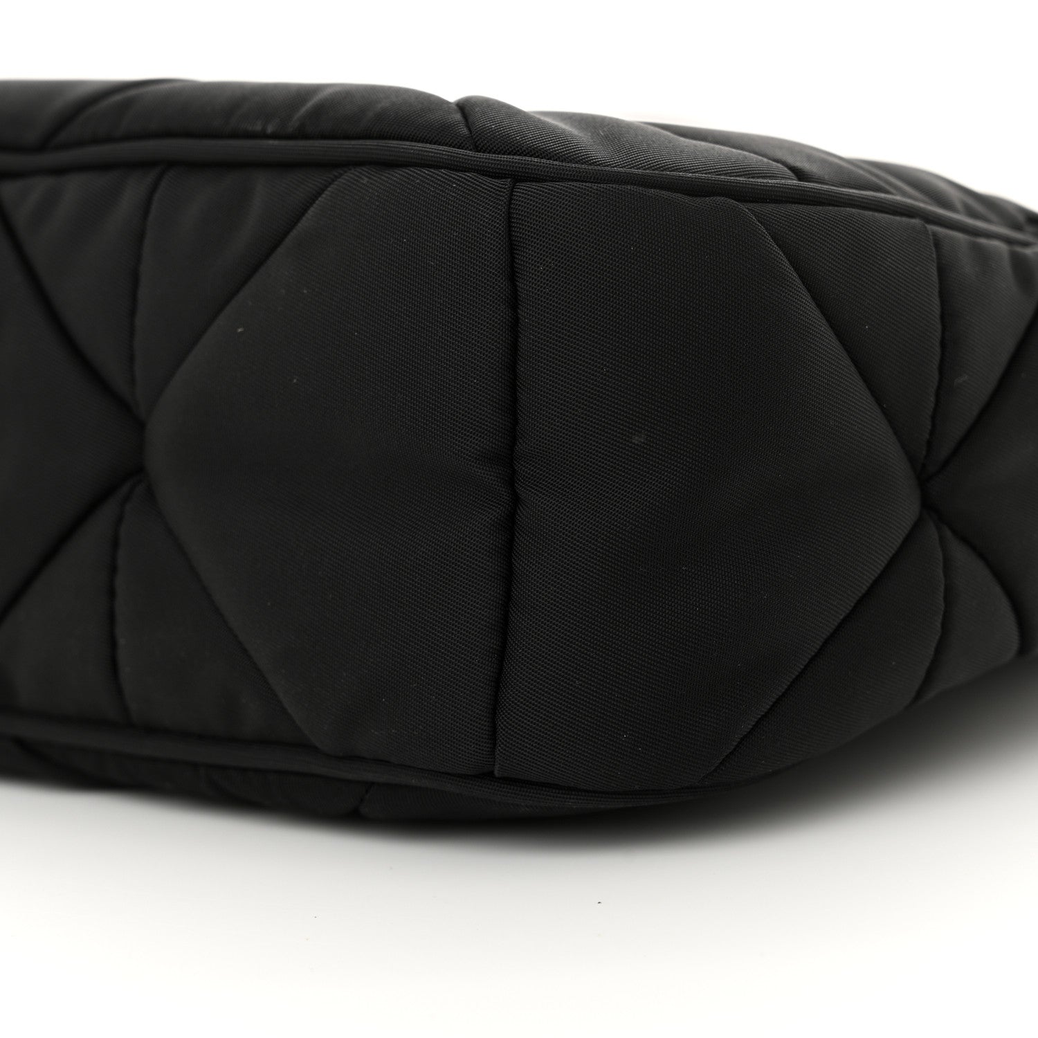 Prada Re-Nylon Triangle Padded Patchwork Shoulder Bag Black 10 of 10