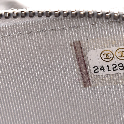 Chanel Metallic Caviar Quilted Small Clutch With Chain Silver 7 of 10