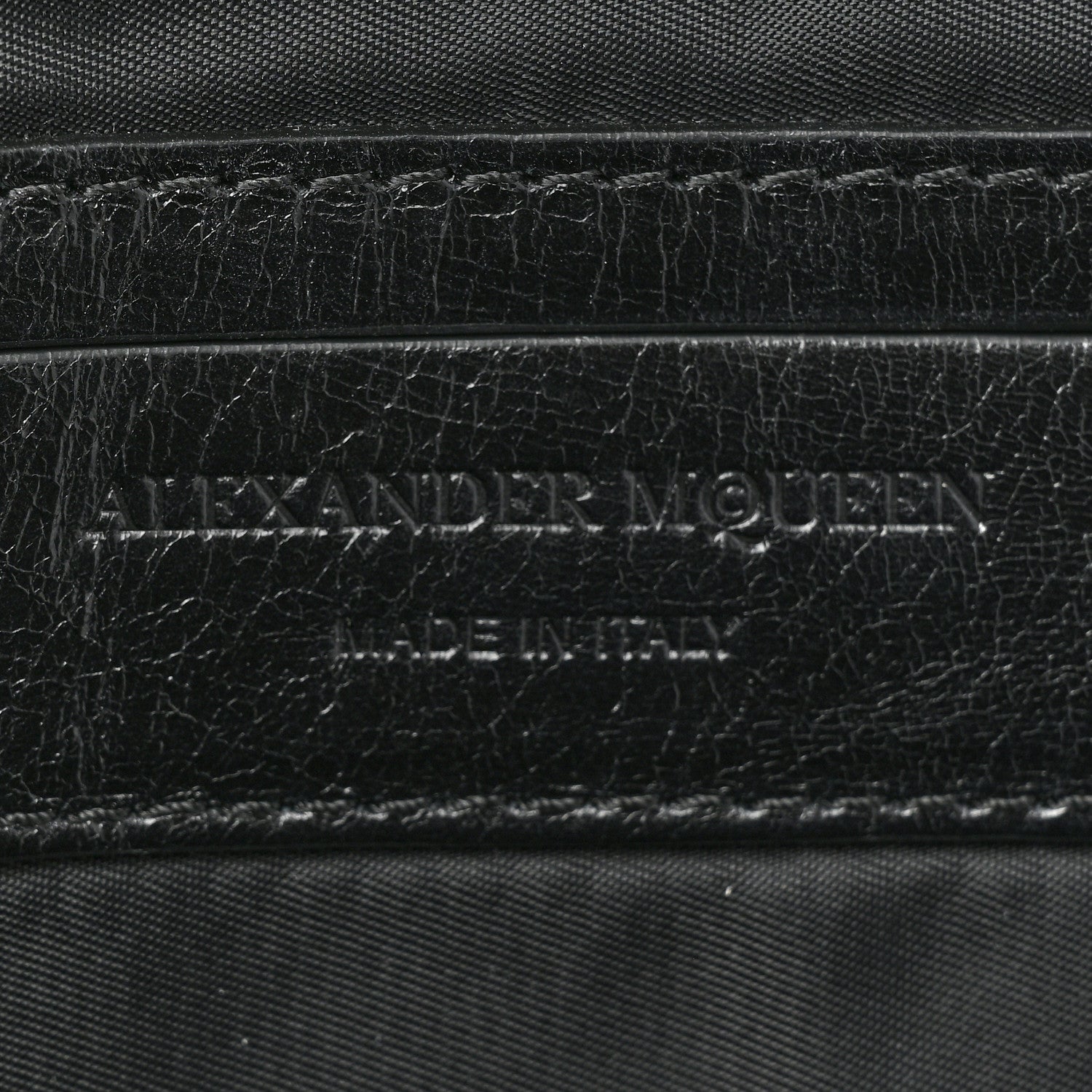 Alexander McQueen Calfskin Studded Skull Zipped Pouch Black 6 of 8