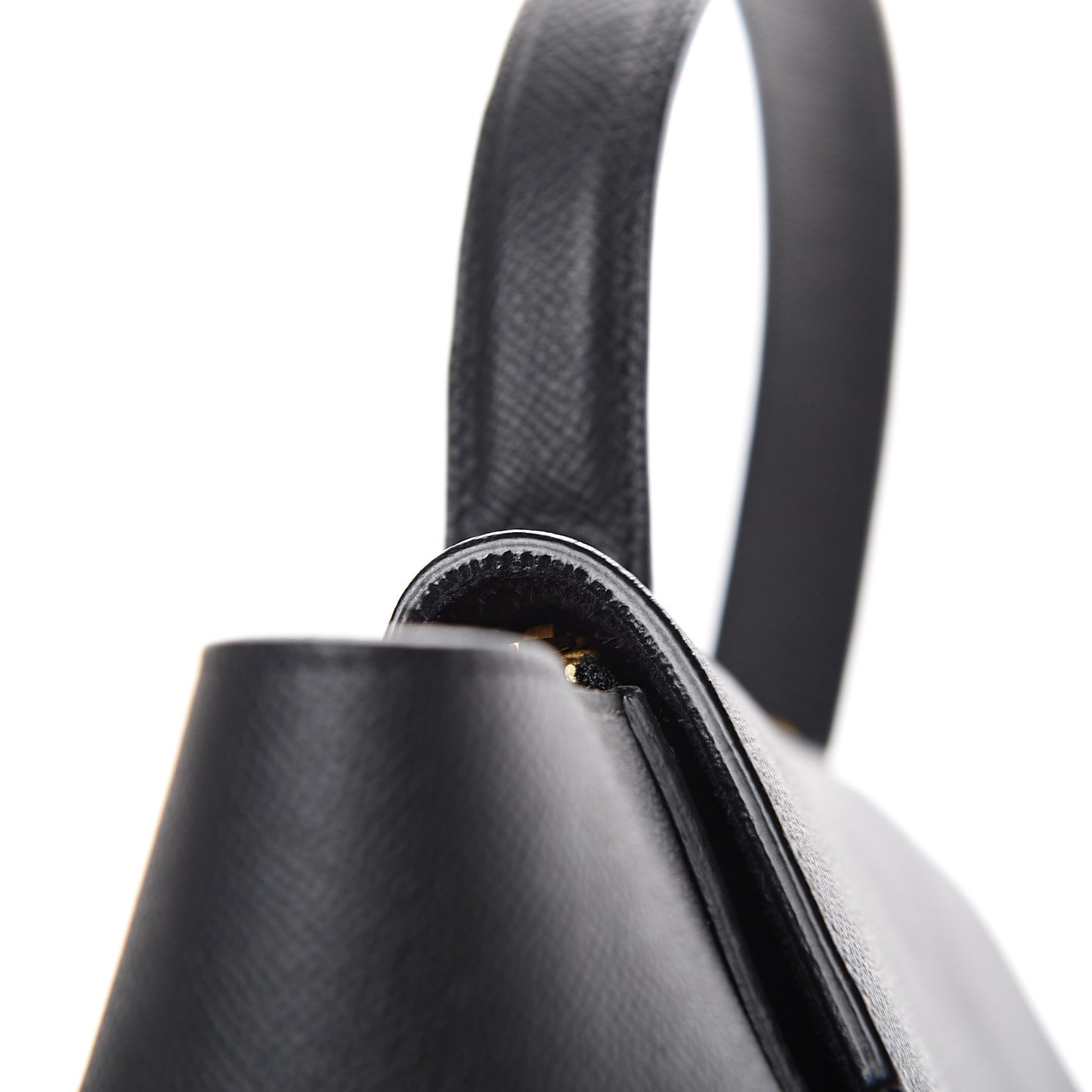 Grained Calfskin Mini Belt Bag Black
