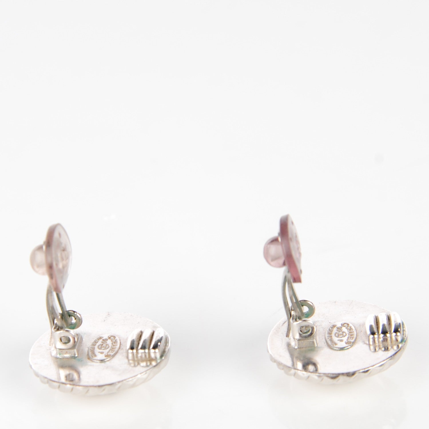Chanel CC Clip On Earrings Silver 3 of 5