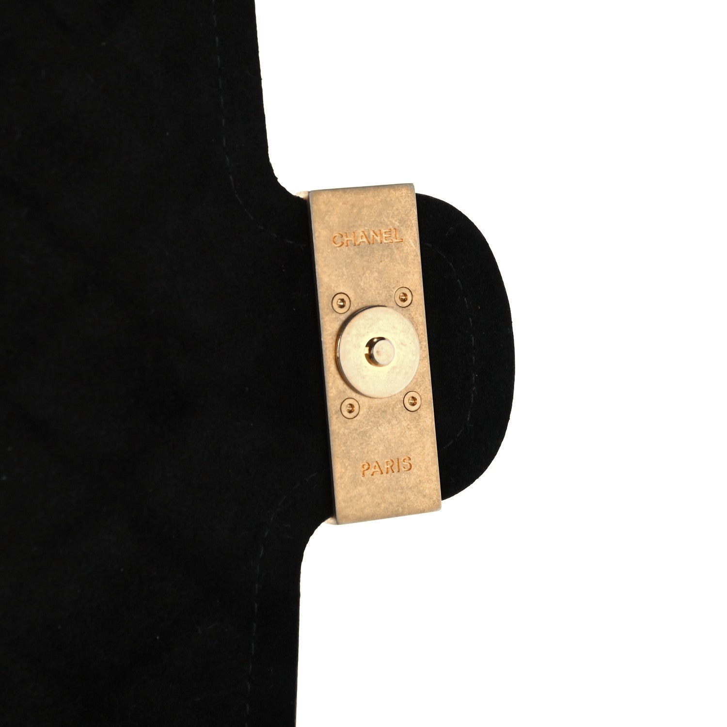 Chanel Grained Calfskin Quilted Large Archi Chic Cosmetic Case Black 9 of 14