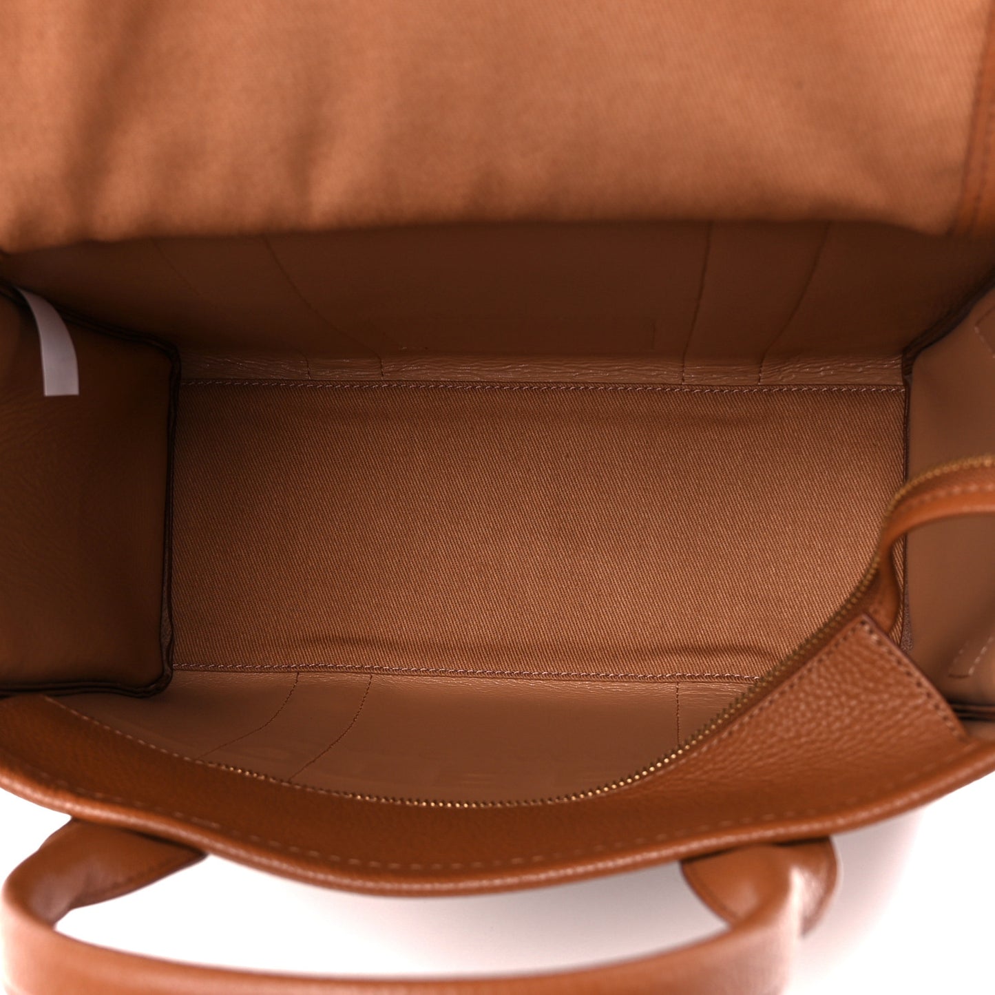 Grained Calfskin Small The Tote Bag Argan Oil