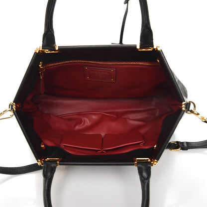 Prada Soft Calf Frame Shoulder Bag Black 6 of 9