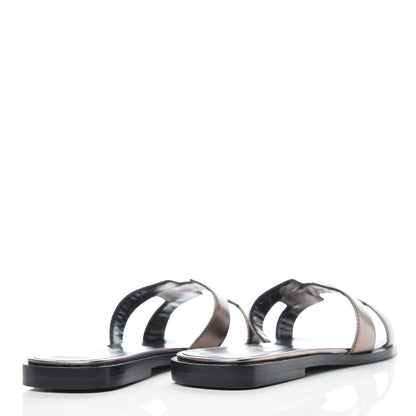 Hermes Metallic Nappa Oran Sandals 36 Or Vieilli 4 of 7