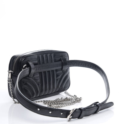 Prada Soft Calfskin Impunture Diagramme Belt Bag Black 2 of 8