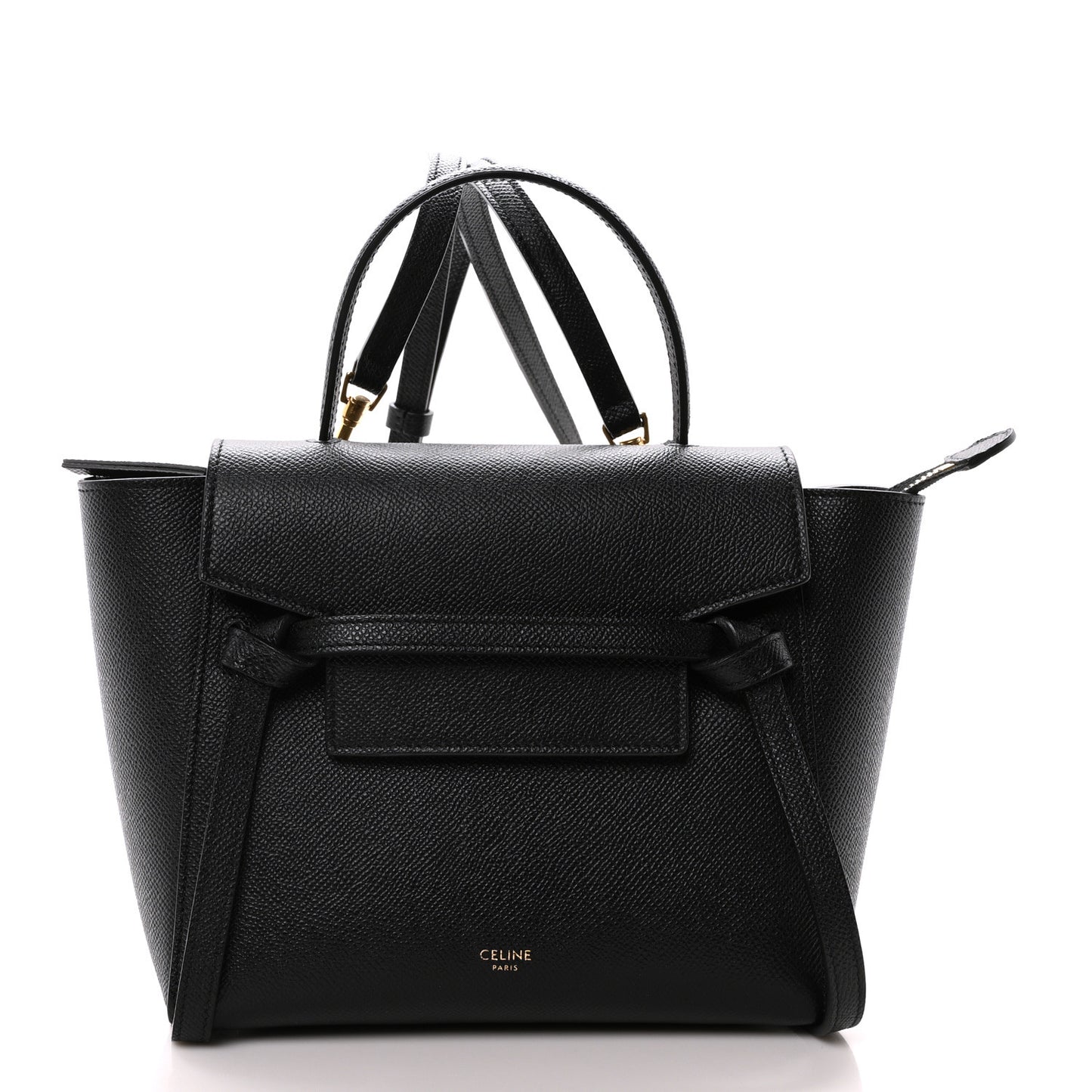 Grained Calfskin Nano Belt Bag Black