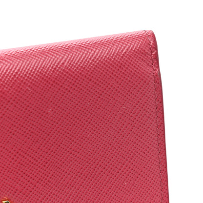 Prada Saffiano Metal Flap Wallet Peonia 9 of 11