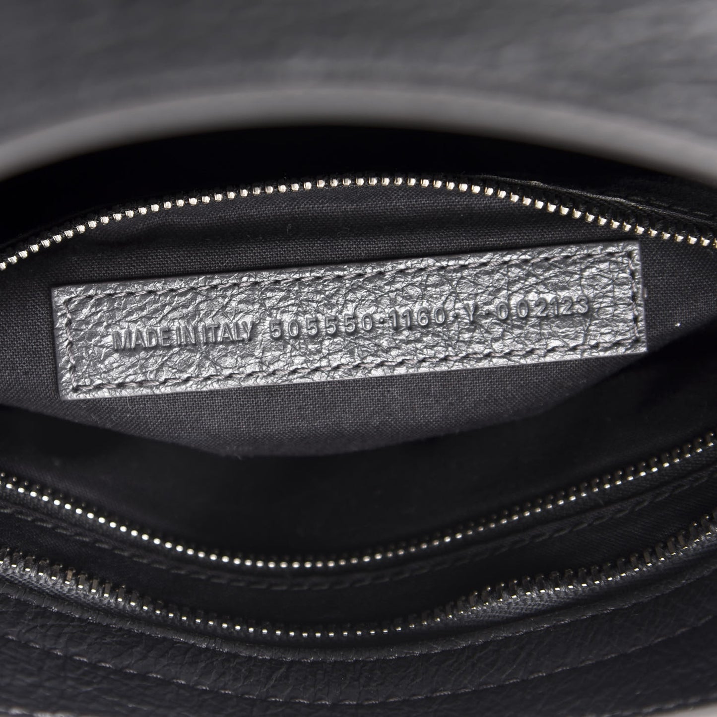 Agneau Classic Silver Hardware City Gris Fossile