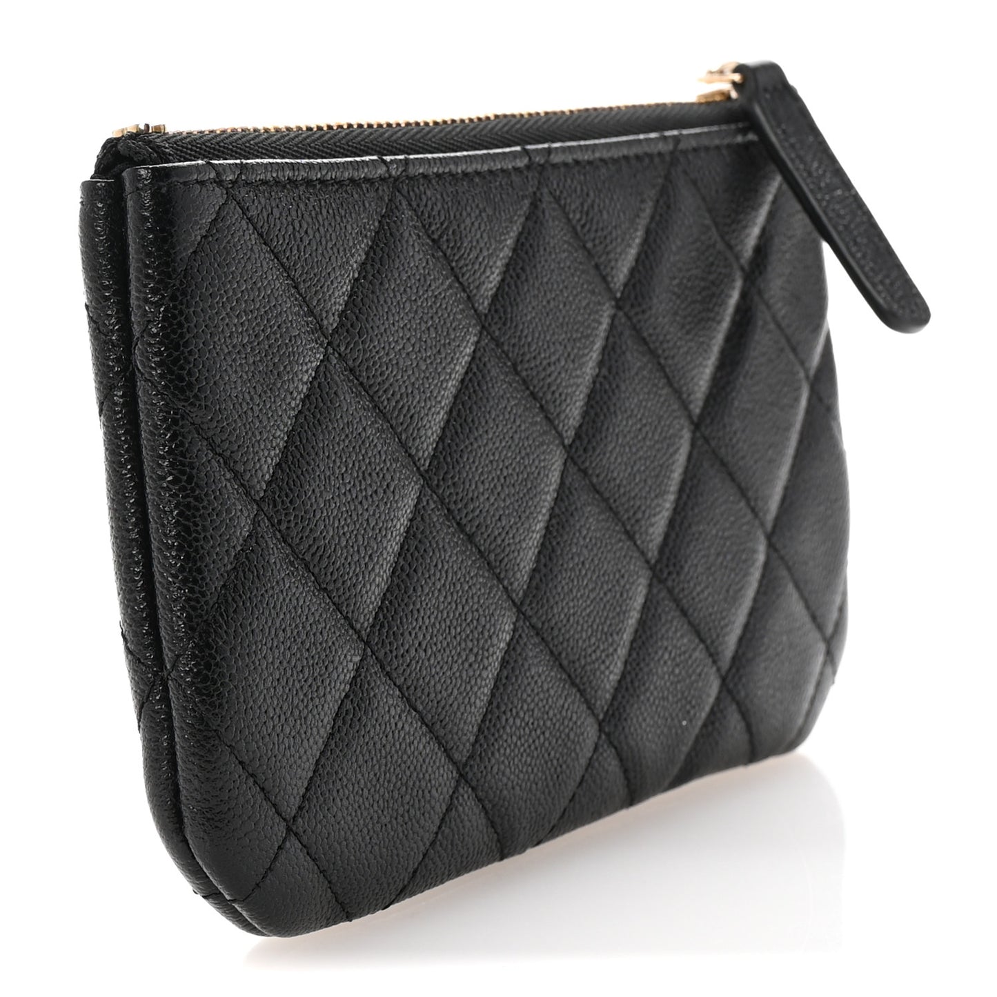 Caviar Quilted Studded CC Small Cosmetic Case Black
