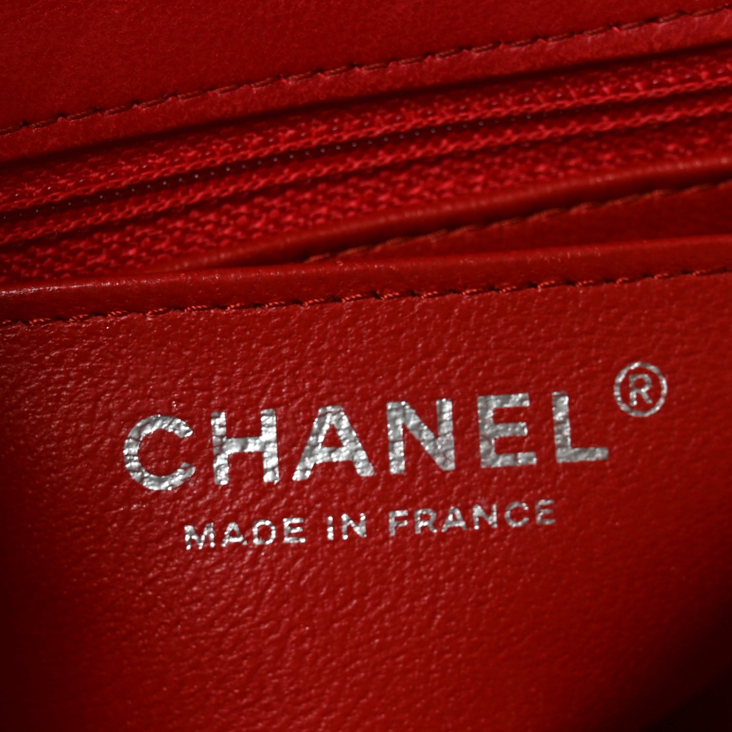 Lambskin Quilted Mini Square Flap Red