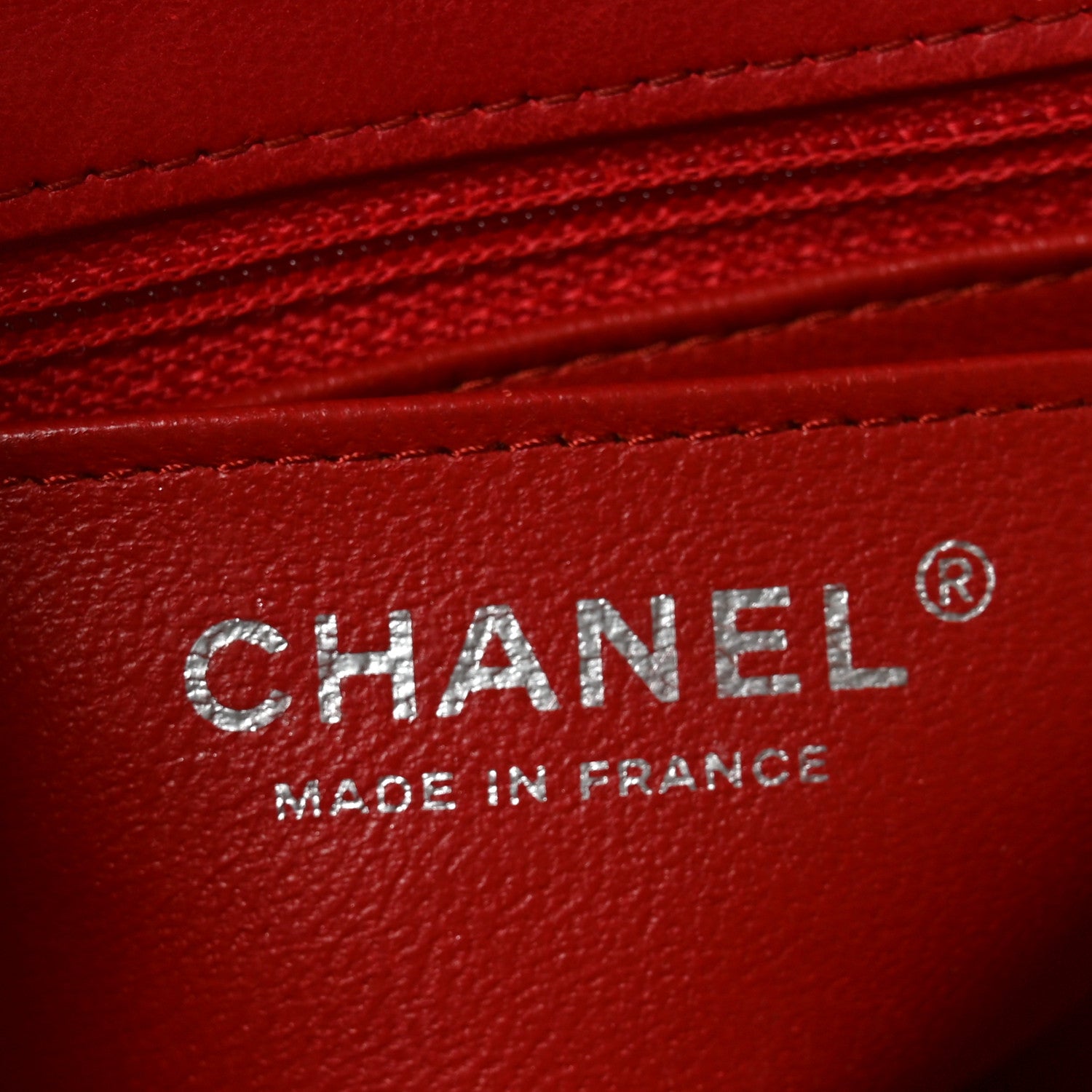 Chanel Lambskin Quilted Mini Square Flap Red 6 of 10