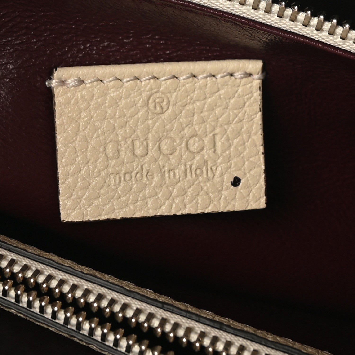 Gucci Grainy Calfskin Small Zumi Top Handle Bag Mystic White 6 of 10