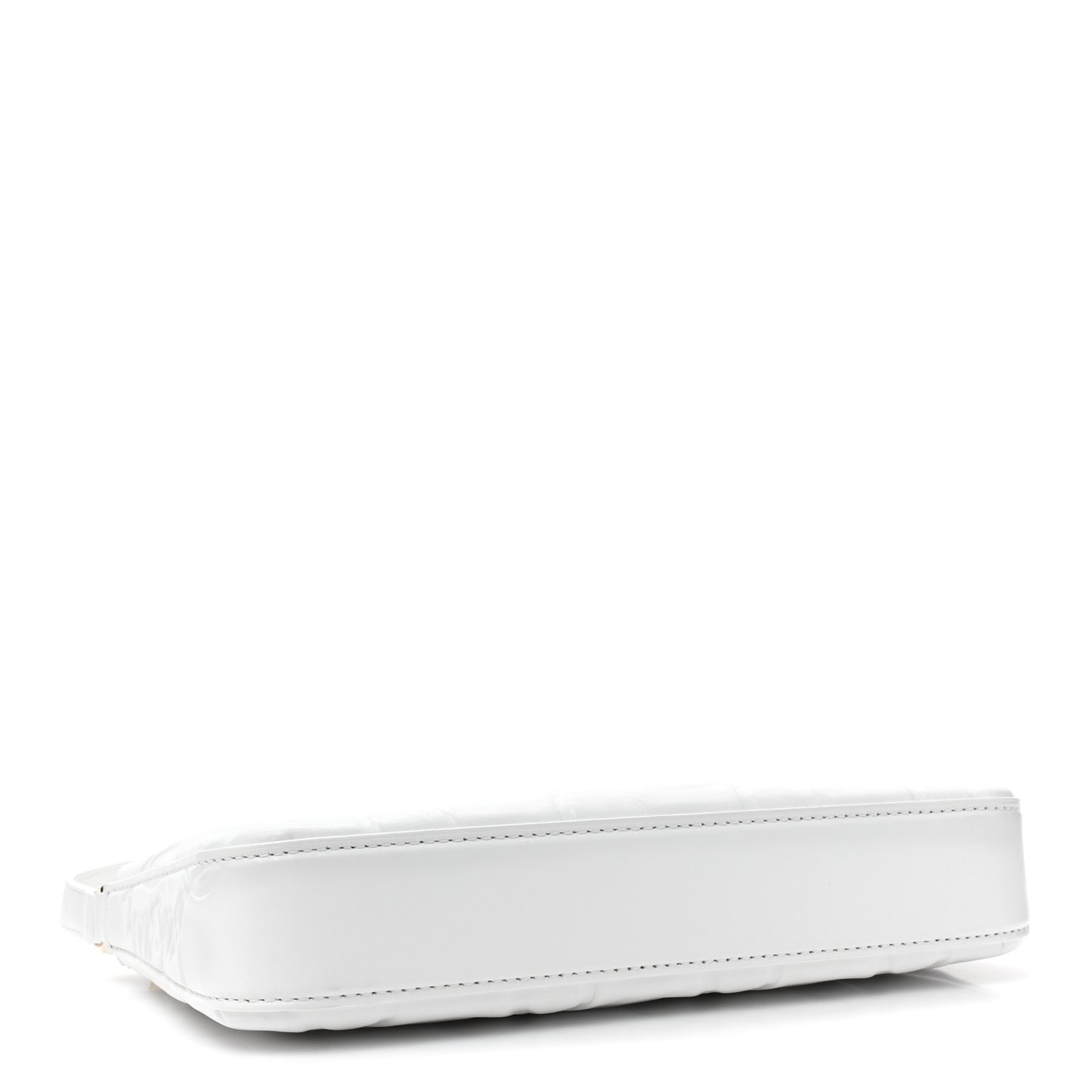 Lambskin Embossed Loubila Shoulder Bag White
