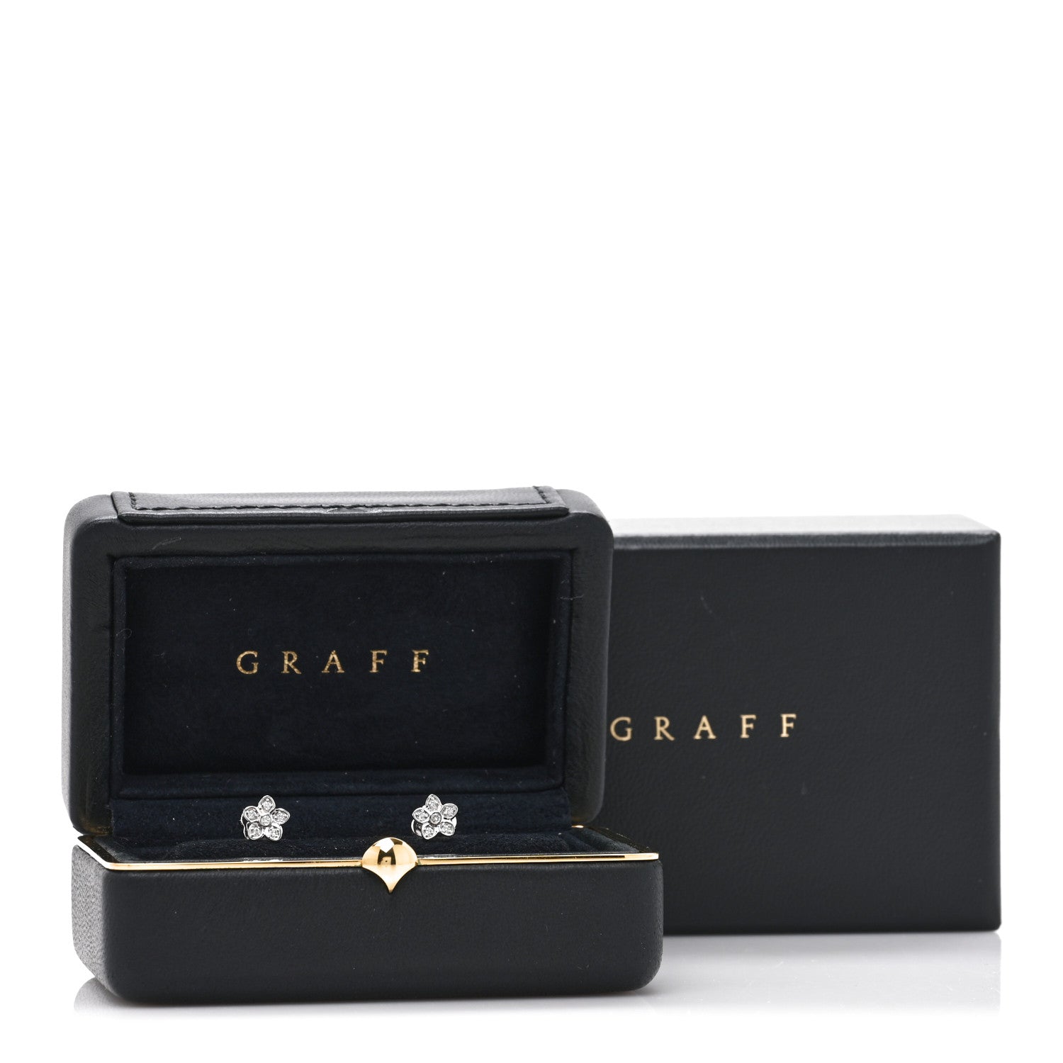 Graff 18K White Gold Diamond Petite Pave Wild Flower Earrings 5 of 5