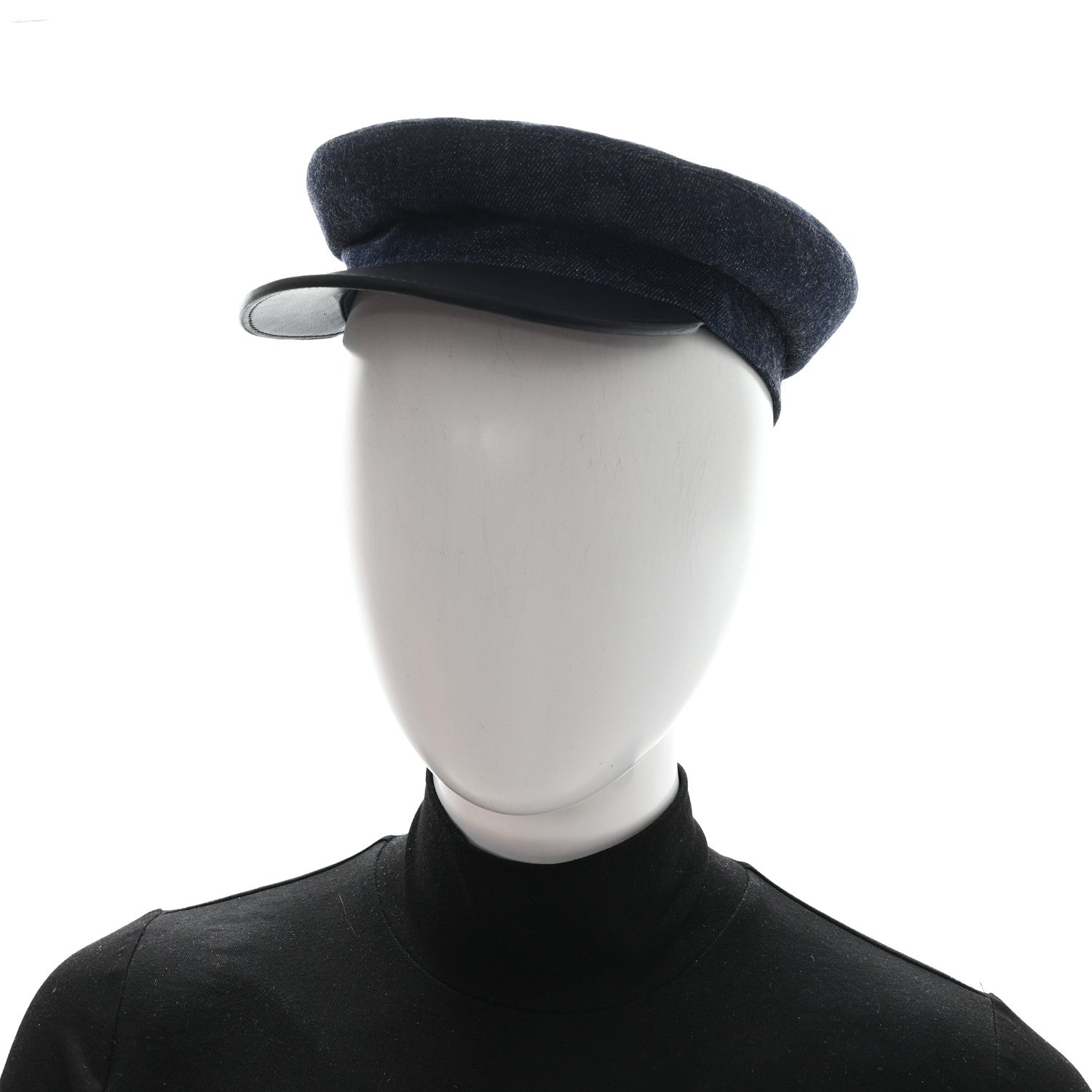 Hermes Denim Calfskin Cabourg Cap 57 Indigo 2 of 9