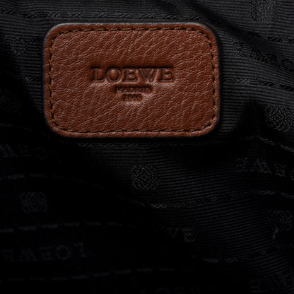 Loewe Calfskin Embossed Logo Shopper Tote Brown 6 of 9