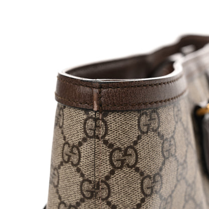 Gucci GG Supreme Monogram Medium Ophidia Shopping Tote Brown 15 of 16