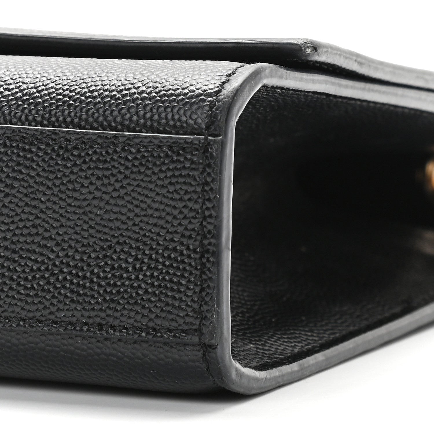 Saint Laurent Grain De Poudre Medium Classic Monogram Kate Satchel Black 7 of 9