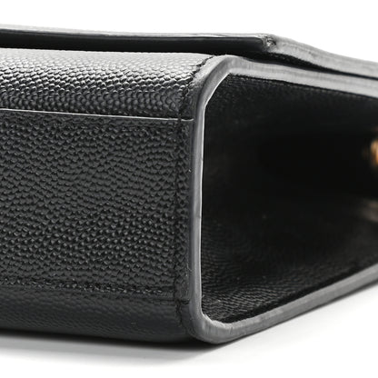 Saint Laurent Grain De Poudre Medium Classic Monogram Kate Satchel Black 7 of 9