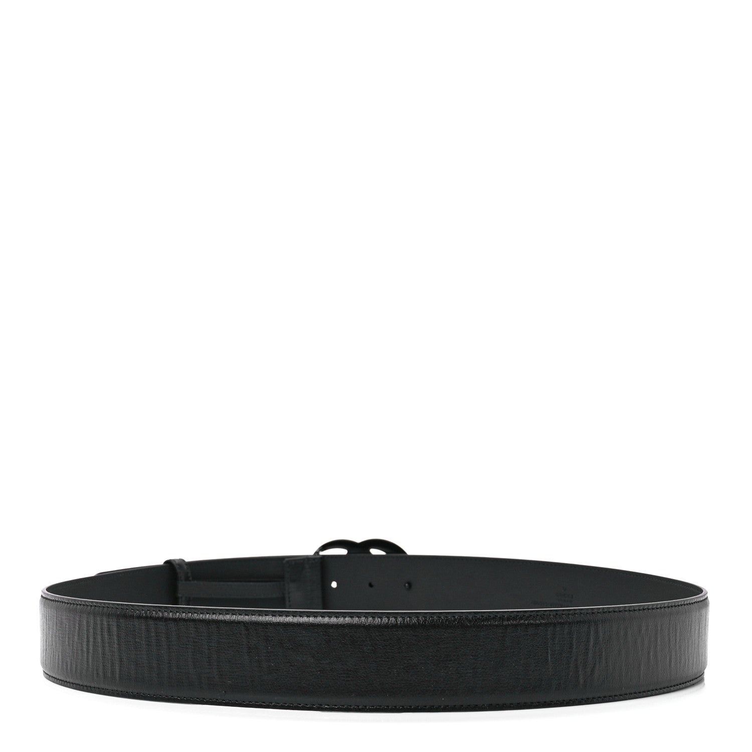 Gucci Azalea Calfskin Enamel Monochrome Double G 40mm Belt 105 42 Black 2 of 5