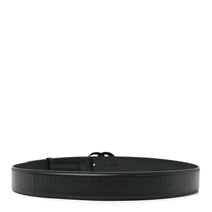 Gucci Azalea Calfskin Enamel Monochrome Double G 40mm Belt 105 42 Black 2 of 5