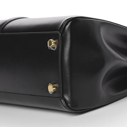 Celine Satinated Calfskin Medium 16 Top Handle Bag Black 10 of 12