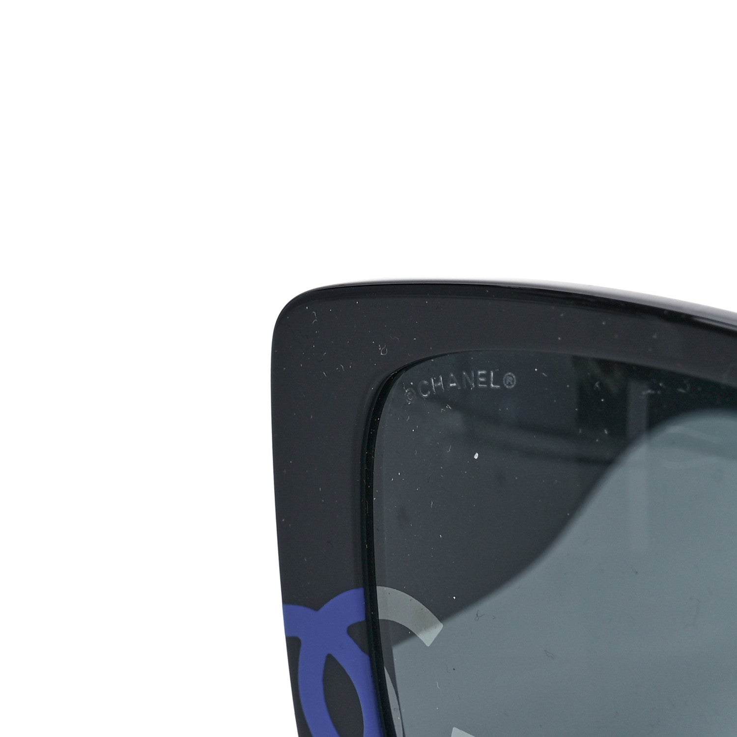 Chanel Acetate CC Logo Square Sunglasses 71472A Black Multicolor 7 of 8