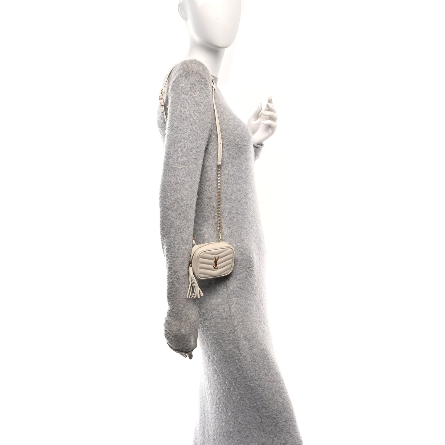 Grain De Poudre Matelasse Monogram Baby Lou Camera Bag Crema Soft