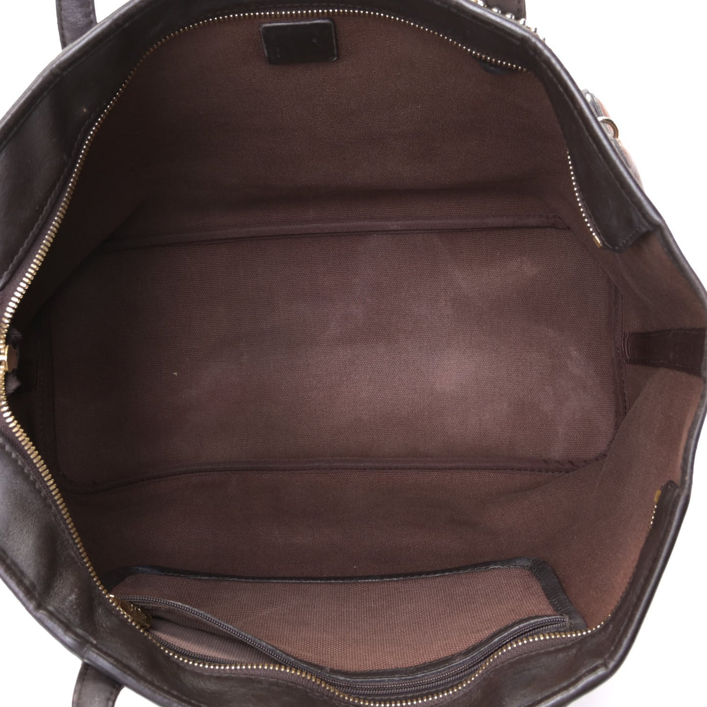 Visetos Dog Bone Striped Shopper Tote Brown