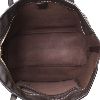 MCM Visetos Dog Bone Striped Shopper Tote Brown 4 of 9