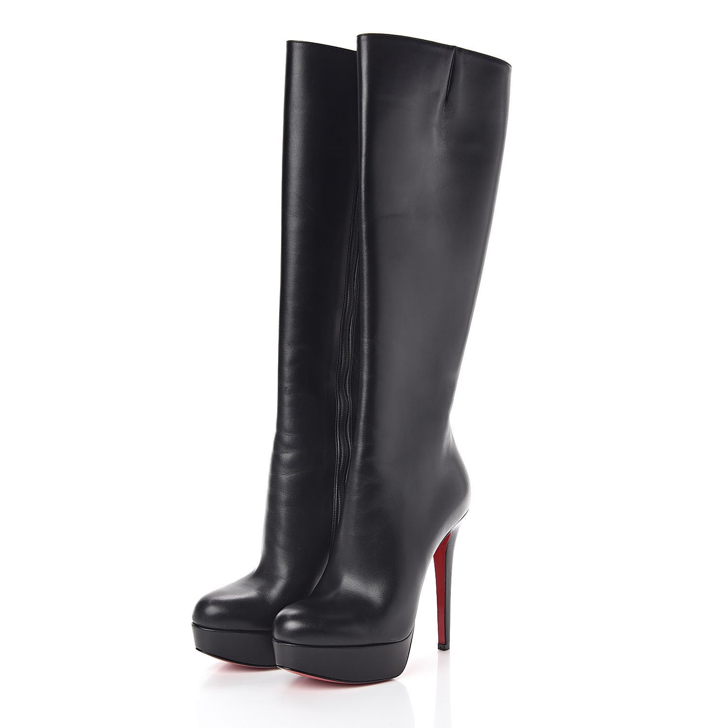 Calfskin Bianca Botta 140 Knee Boots 36 Black