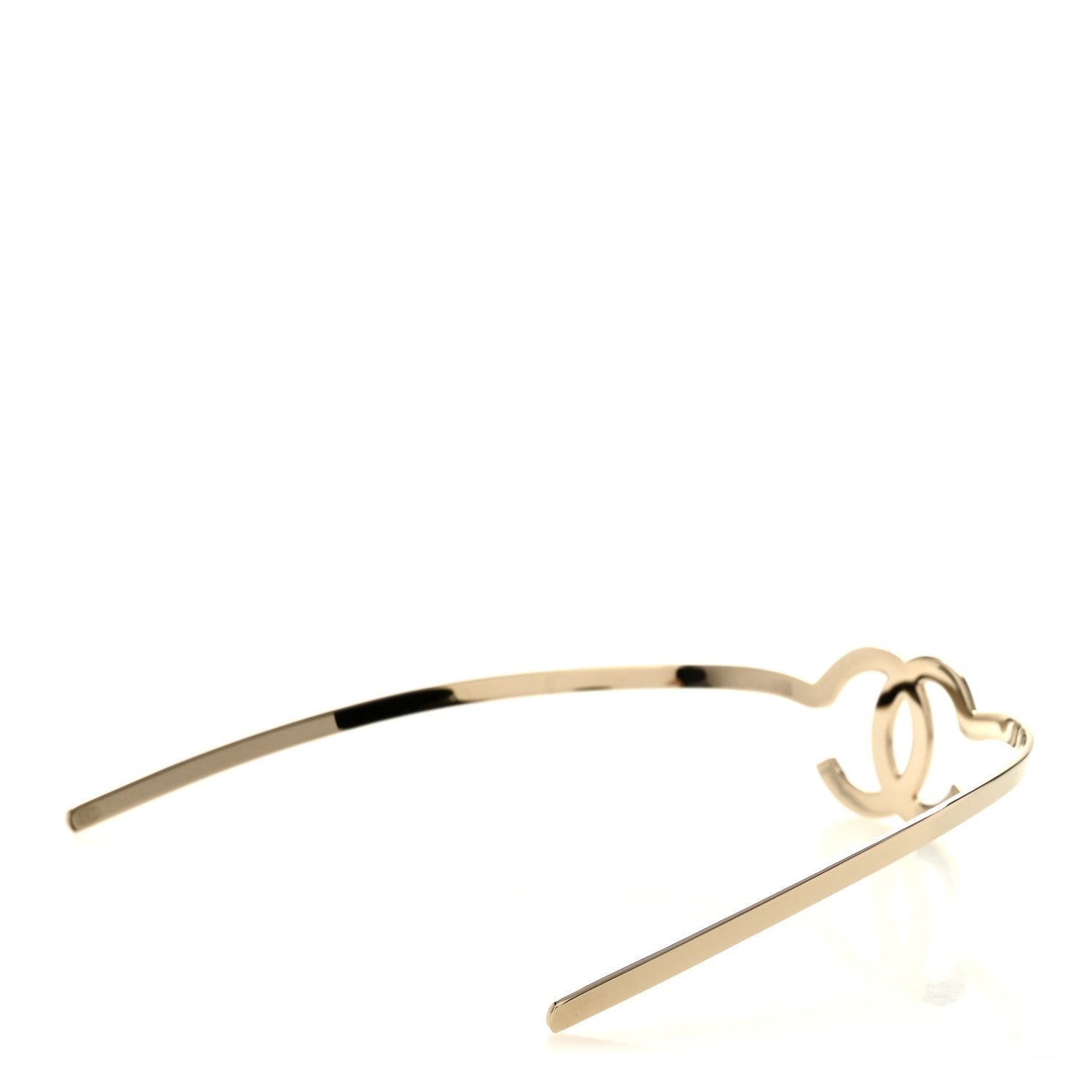 Chanel Metal CC Headband Light Gold 4 of 5