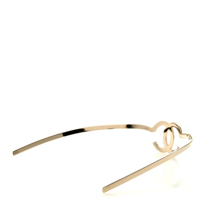 Chanel Metal CC Headband Light Gold 4 of 5