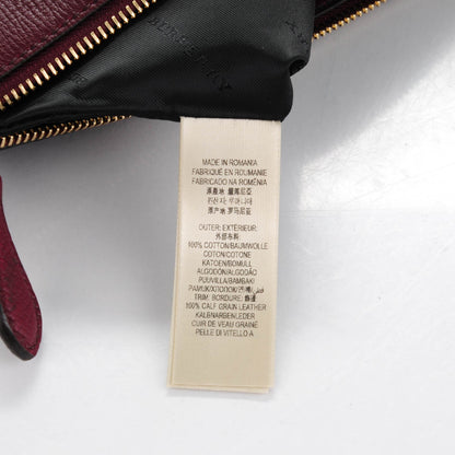 Burberry House Check Derby Peyton Crossbody Clutch Bag Mahogany Red 7 of 9