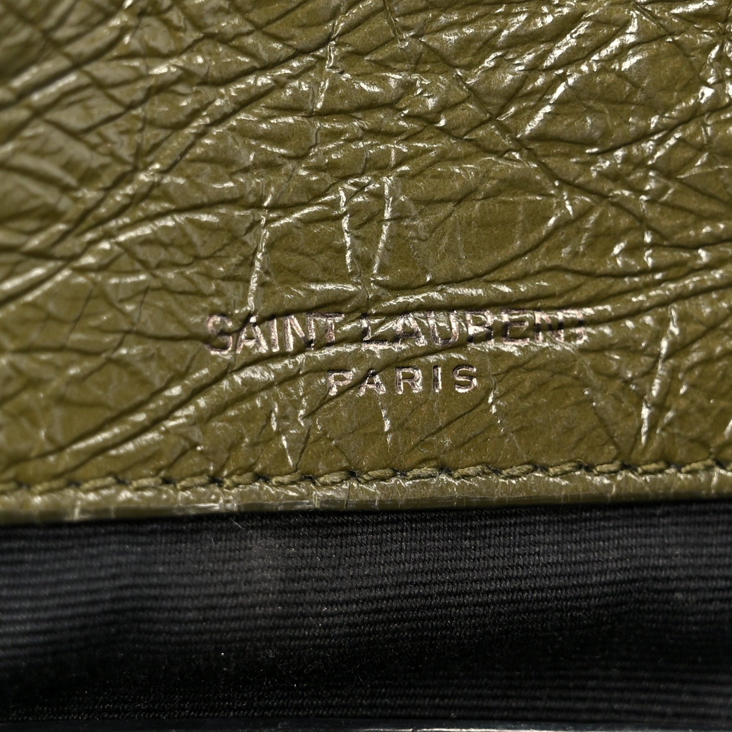 Saint Laurent Crinkled Lambskin Matelasse Monogram Baby Niki Chain Satchel Seawood 7 of 13