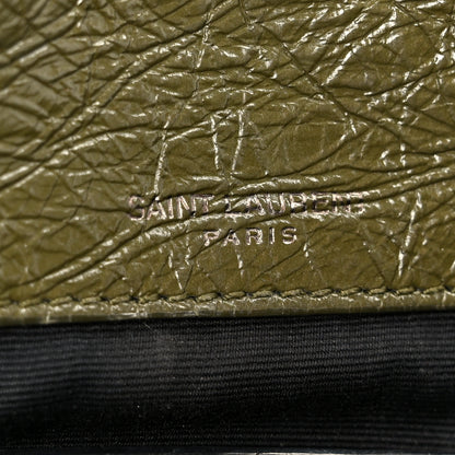 Saint Laurent Crinkled Lambskin Matelasse Monogram Baby Niki Chain Satchel Seawood 7 of 13