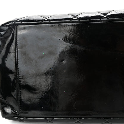 Chanel Patent Quilted Grand Shopping Tote GST Black 9 of 10