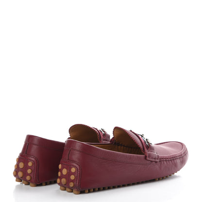 Gucci Road Calfskin Web Mens Horsebit Driver Loafers 10 Rosso 4 of 13