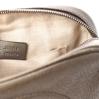 Gucci Metallic Pebbled Calfskin Small Soho Disco Bag Sasso 9 of 10