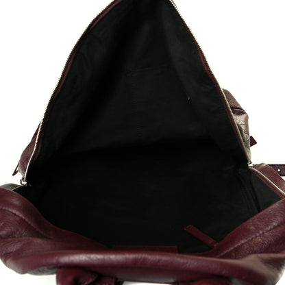 Balenciaga Agneau Classic Silver Hardware Backpack Rouge Lie De Vin 4 of 5
