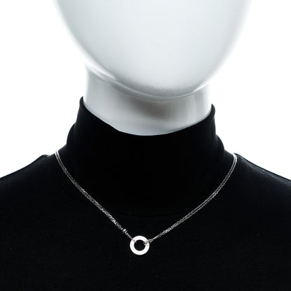 Cartier 18K White Gold 2 Diamond LOVE Necklace 2 of 5