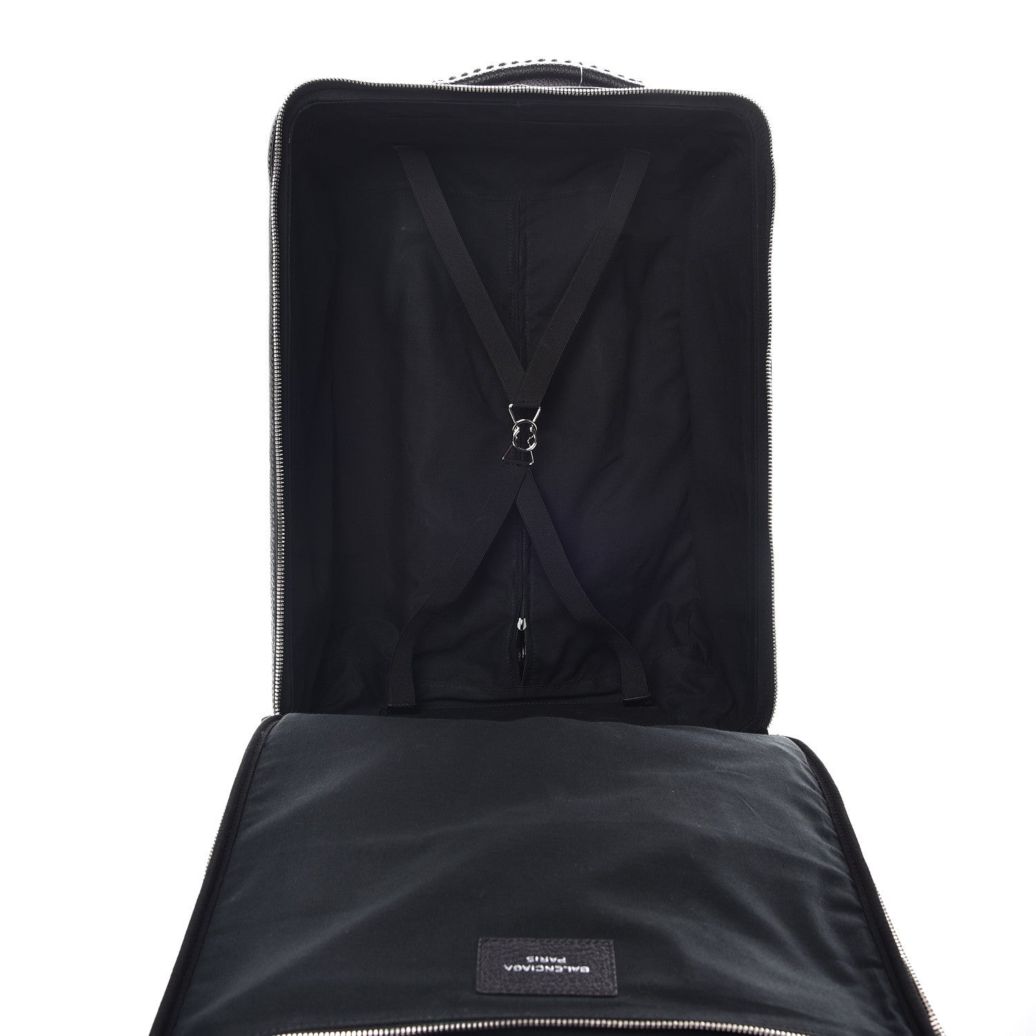 Balenciaga Grained Calfskin Classic Hardware Voyage Carry On Trolley Black 5 of 12