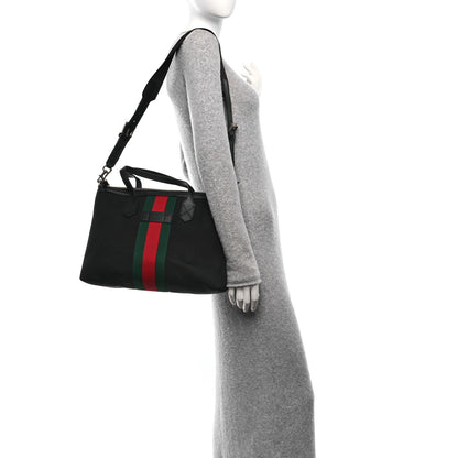 Gucci Techno Canvas Web Top Handle Shoulder Bag Black 3 of 11