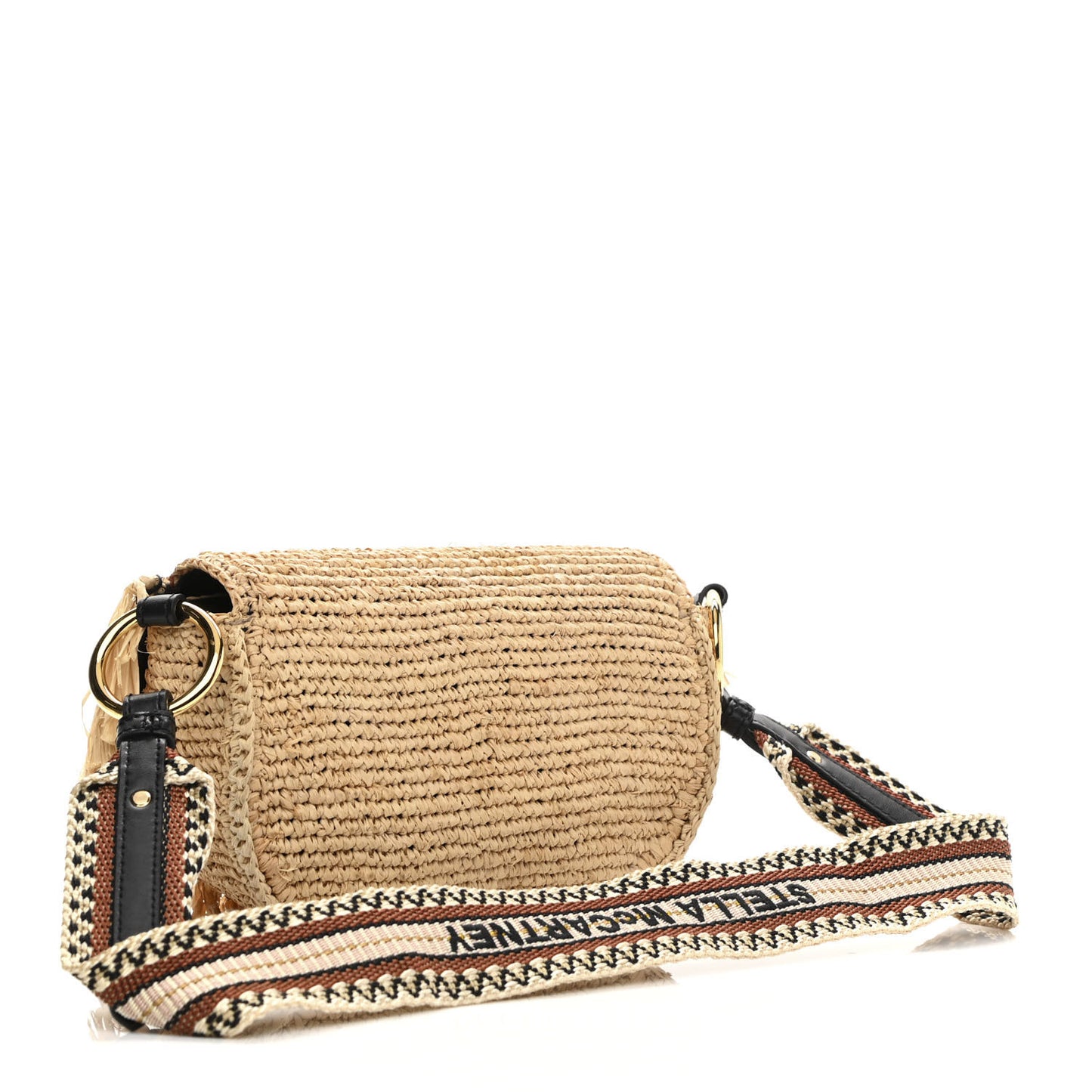 Raffia Crochet Shoulder Bag Natural