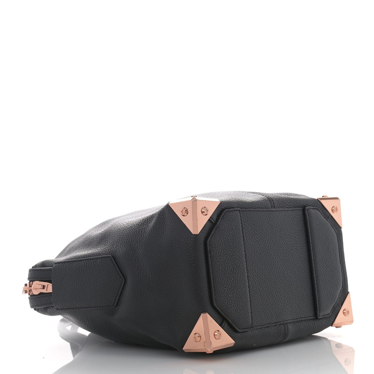 Pebbled Calfskin Mini Emile Black Rose Gold Hardware