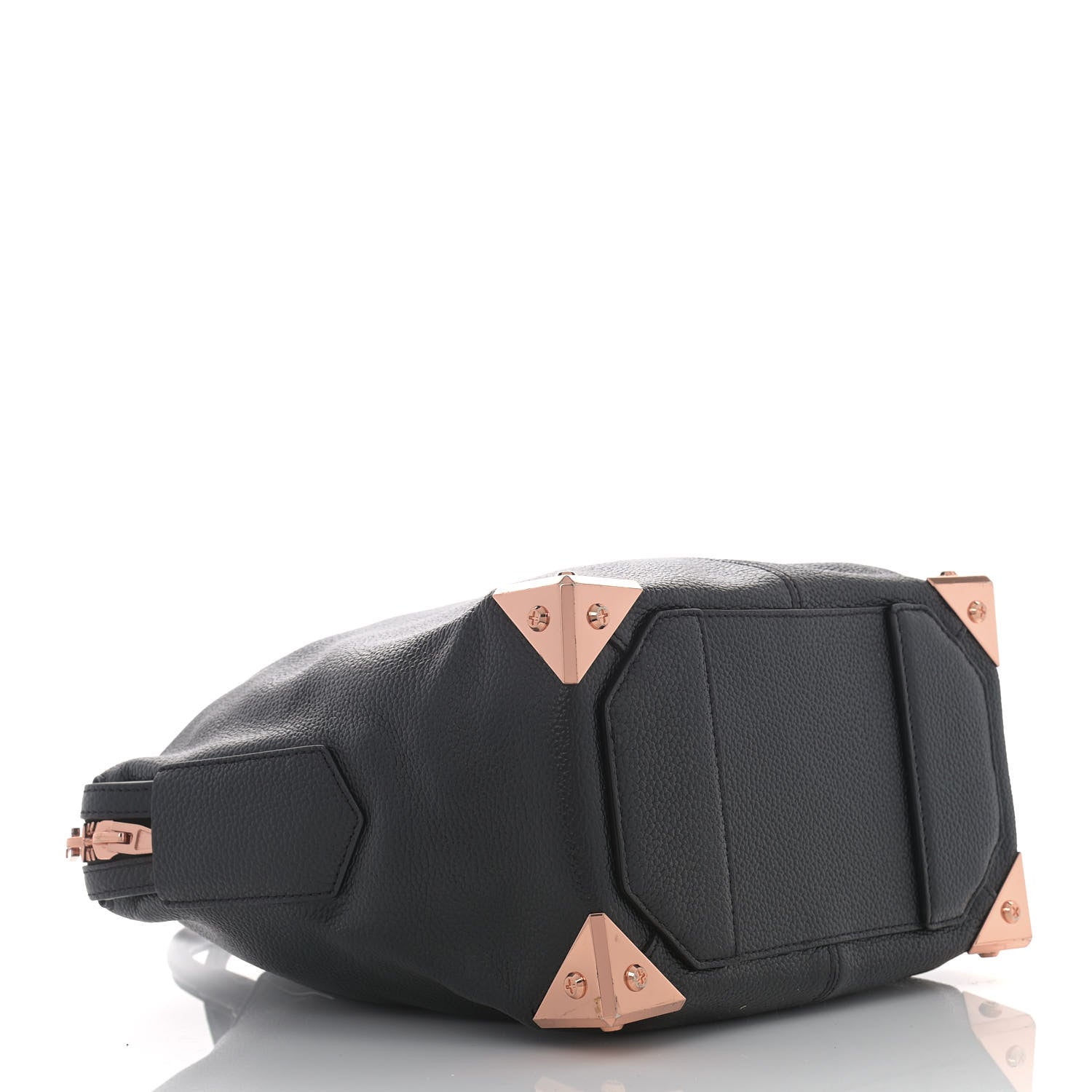 Alexander Wang Pebbled Calfskin Mini Emile Black Rose Gold Hardware 3 of 8