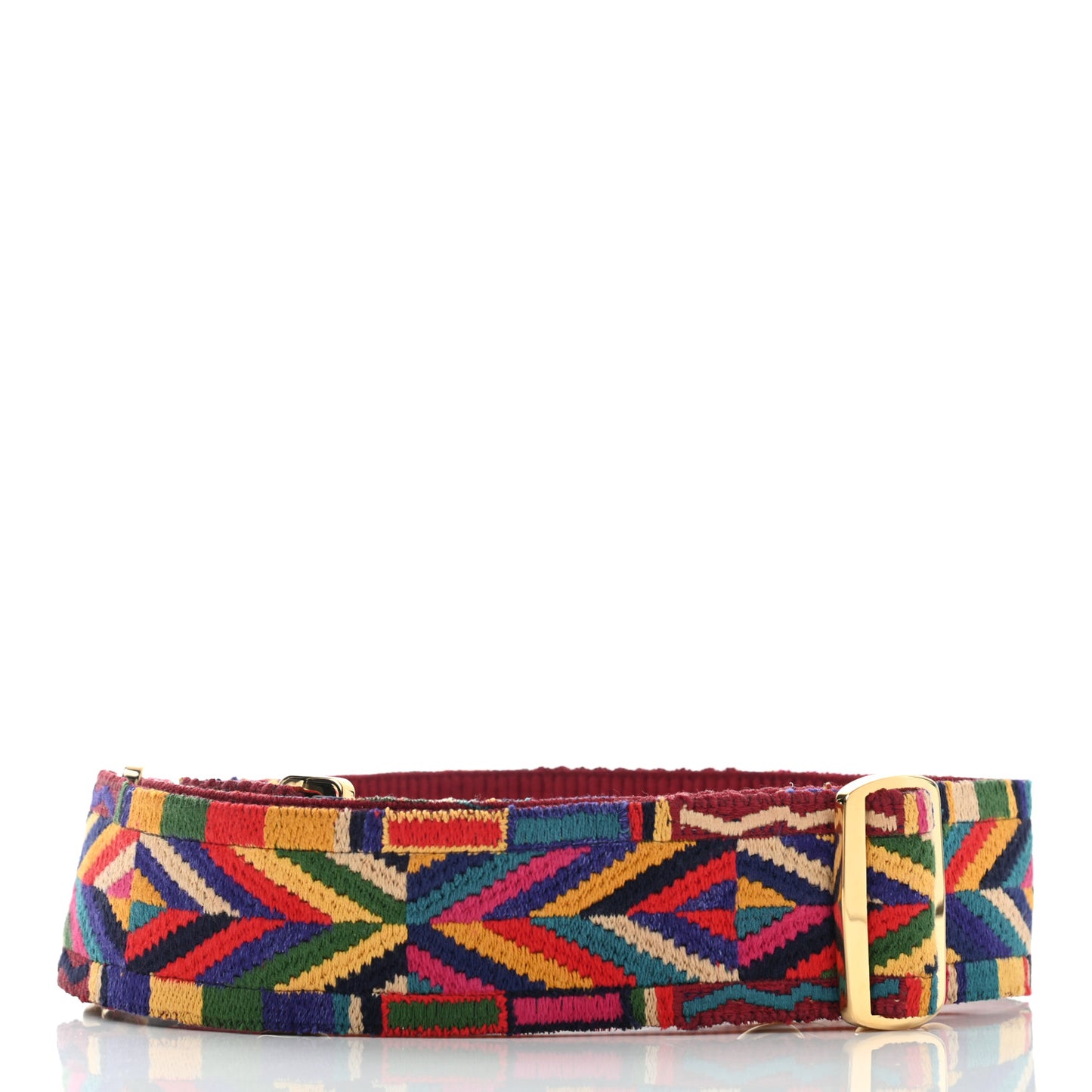 Canvas Native Couture 1975 Embroidered Rockstud Guitar Strap Multicolor