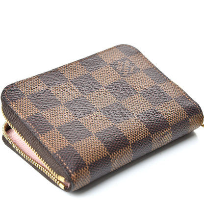 Louis Vuitton Damier Ebene Zippy Coin Purse Rose Ballerine 4 of 10